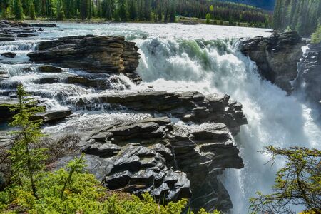 Athabasca Falls in Banff Jasper National Park