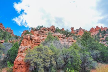Rock cliffs in Dixie National Forest, in Utah, United States of Americaの写真素材