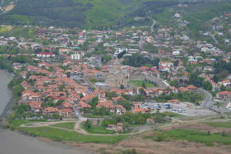View of Svetitskhoveli Cathedral in Mtskheta Georgia
