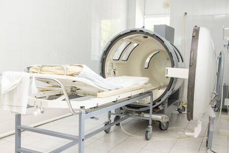 pressure chamber in the clinic hospital. procedure for the penetration of air into the body under...