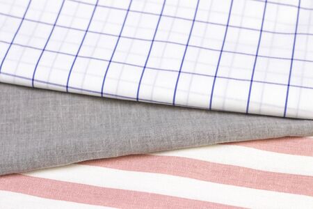 cotton fabric. sewing concept, sewing from natural fabrics. Light tender colors