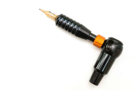 device for tattooing. tattoo tool on white isolated background.