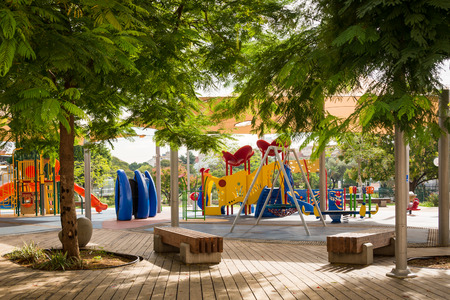 Public playground for childrenの写真素材