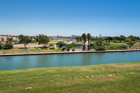 Hadera River Park next to Orot Rabin power stationの写真素材