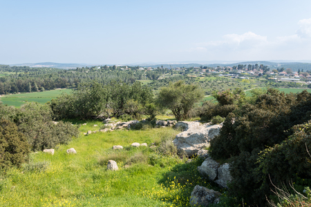 Hike at Midras Ruins, Israelの写真素材
