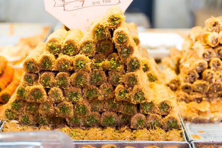 At Carmel Market in Tel Aviv, Israelの写真素材