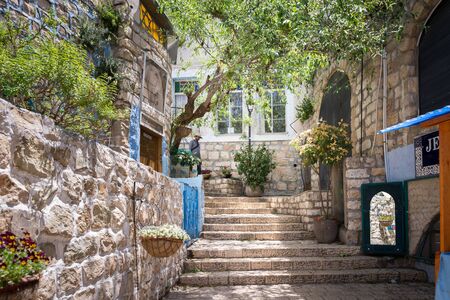 Visiting Safed in Galilee, Northern Israelの写真素材