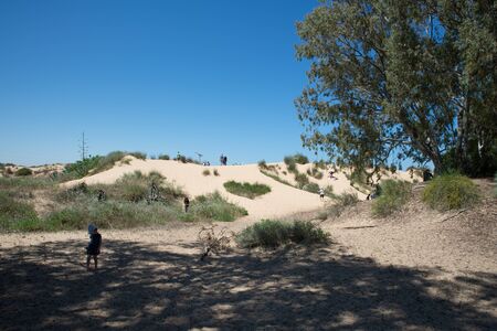 Hiking at Nahal Sorek in Israelの写真素材