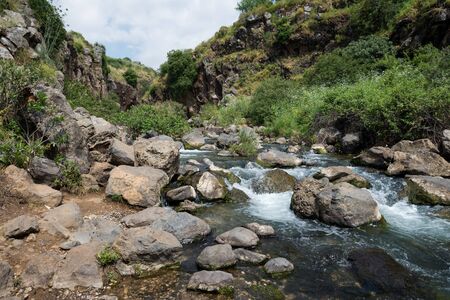 Saar Falls at Golan, Northern Israel