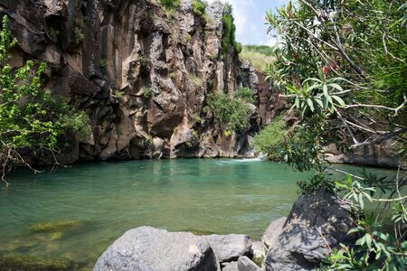 Saar Falls at Golan, Northern Israel