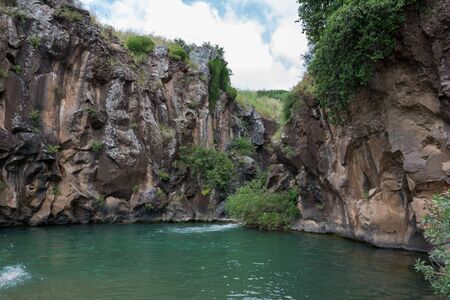 Saar Falls at Golan, Northern Israelの写真素材