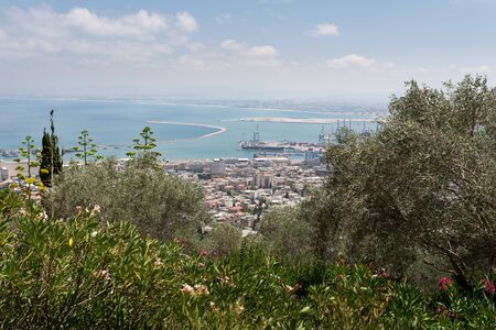 Bahai Gardens in Haifa, Israelの写真素材