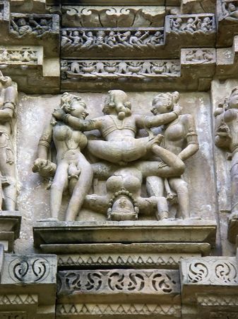 Khajuraho temples, Madhya Pradesh, Indiaの写真素材