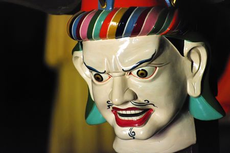 Buddhist ritual mask, The Himalayas, Ladakh の写真素材
