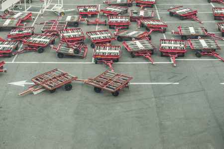 Airport trolleys.の写真素材