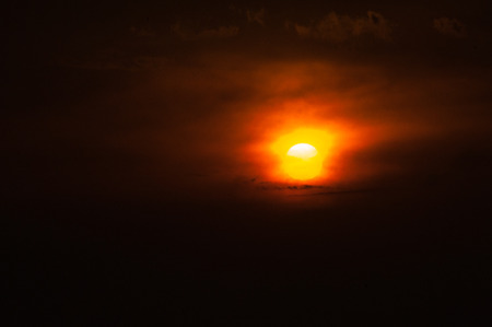 sunset sky in the savannah of africaの写真素材