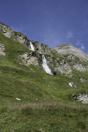 hiking in the alps of Austriaの写真素材