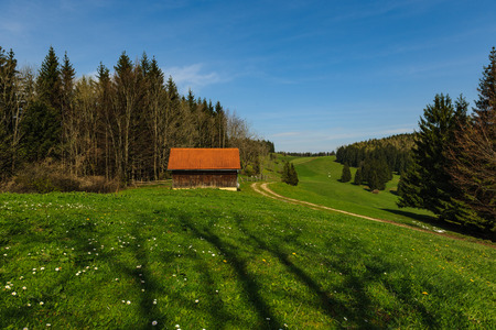 hiking in Mostviertel Austriaの写真素材