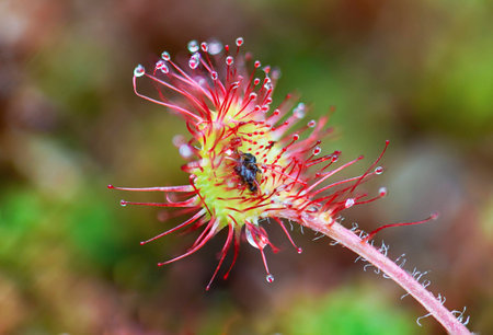 Canivorous plantat the Moor pondin Austriaの写真素材
