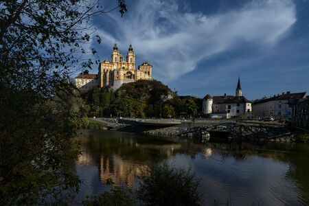 Benedictine Abbey of Melk in the Wachau Austriaの写真素材
