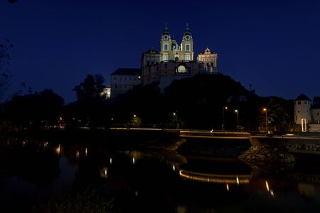 Benedictine Abbey of Melk in the Wachau Austriaの写真素材