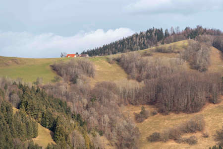 hiking in Mostviertel Austriaの写真素材