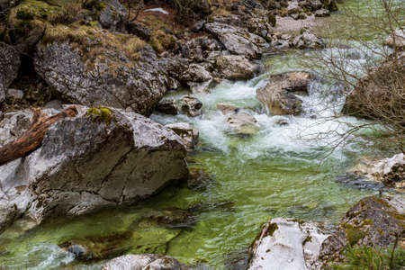 walking along the riverの写真素材