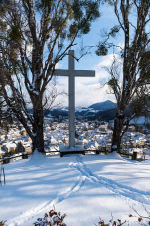 hiking in Mostviertel Austriaの写真素材