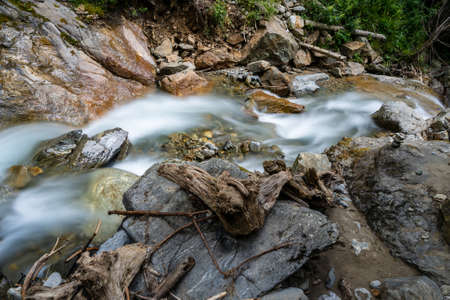 walking along the riverの写真素材