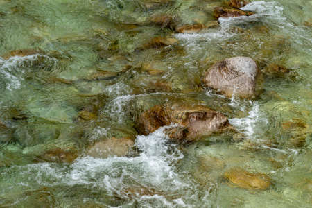 walking along the riverの写真素材