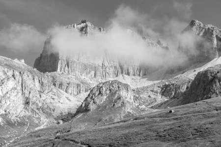 fog in the Alpsの写真素材