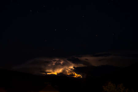Thunderstorm in the Alps of Austriaの写真素材