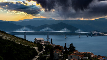 Sightseeing tour of Dubrovnik old townの写真素材