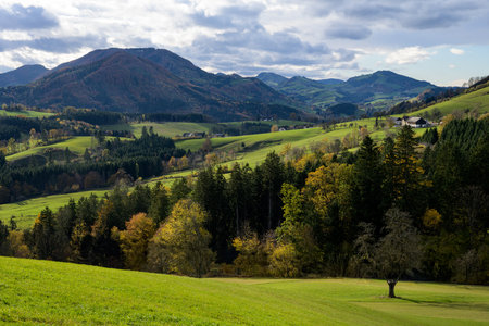 Autumn mountain landscape