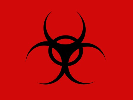 biological hazard symbol or iconの写真素材