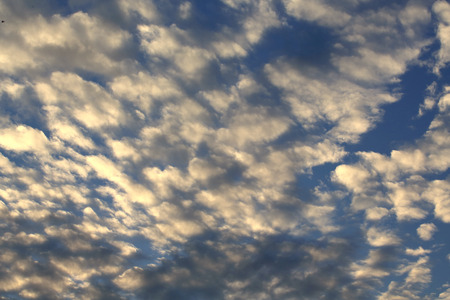 clouds in evening skyの写真素材