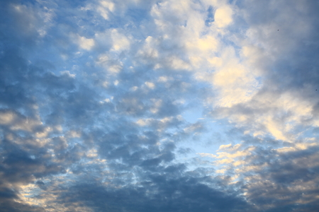 clouds in evening skyの写真素材