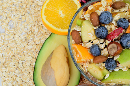 oat cereal on wooden table