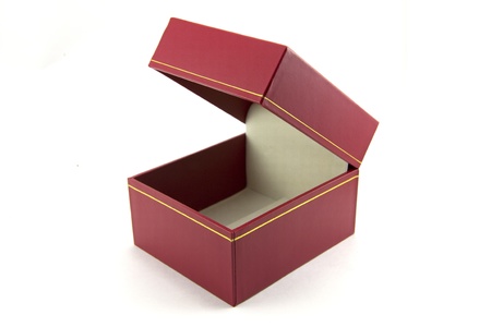 Claret gift box on a white background