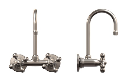 faucet, isolated on white, work-path