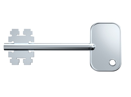 key on a white background
