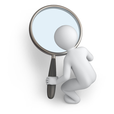 3d human solving the problem の写真素材