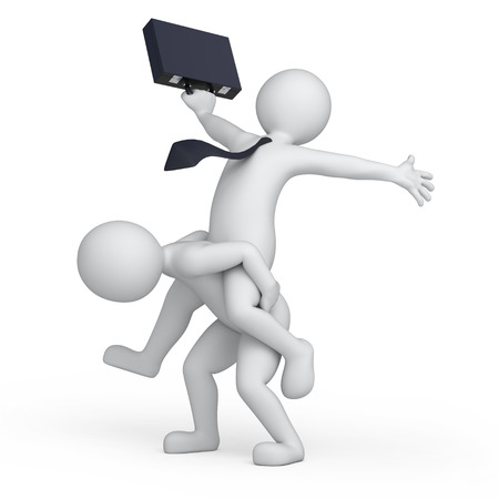 Let others work, 3d image with a work pathの写真素材