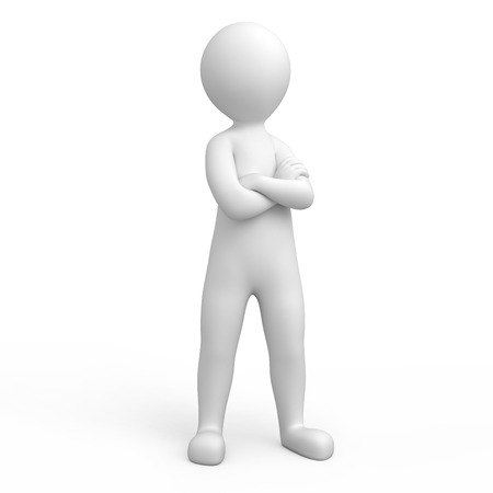 strict 3d human  image with a work pathの写真素材