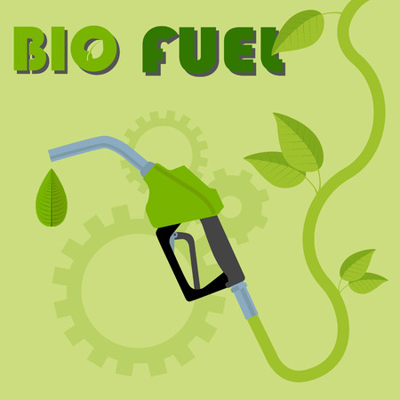 Bio fuel, eco fuel, green energy vector conceptのイラスト素材