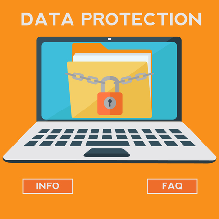 Data protection vector conceptのイラスト素材