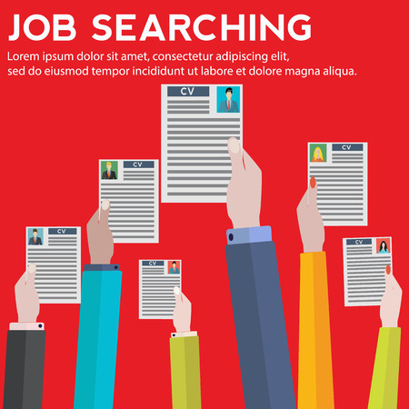 Applying for job, giving CV, job competition vector conceptのイラスト素材