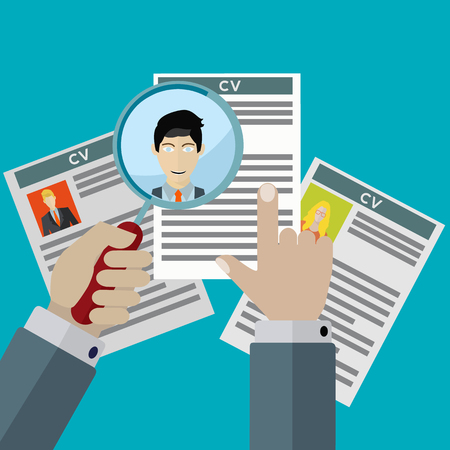 Human resources finding the right employee for hire vector illustrationのイラスト素材