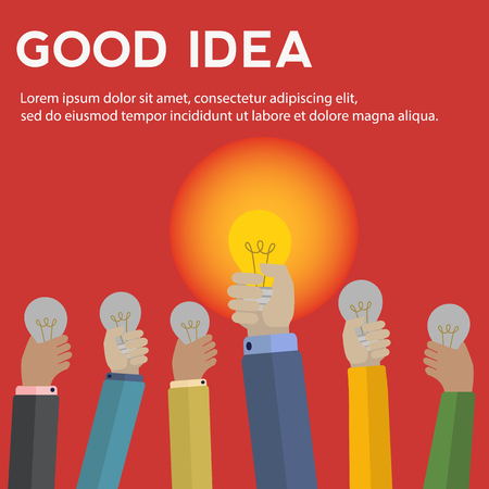 Good idea among many/ business vector conceptのイラスト素材