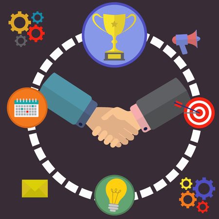 Successful partnership vector illustration conceptのイラスト素材